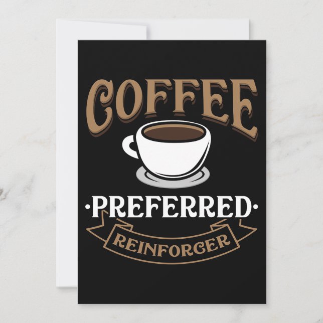 Carte De Remerciements Café Lover Le Café Est Mon Reinforcer Préféré (Devant)