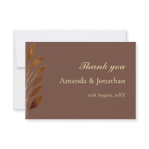 Café moderne Brown et Mariage feuille or