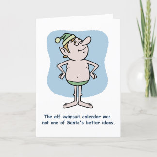 Carte De Remerciements Calendrier de maillot de bain Elf