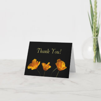 Carte de remerciements California Poppies