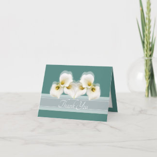 Carte De Remerciements Calla Lilies Blancs Modernes Remerciement Moderne