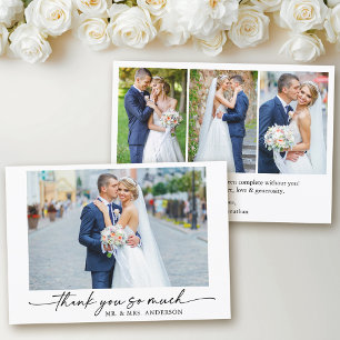 Carte De Remerciements Calligraphie encre stylo Love 4 Mariage photo