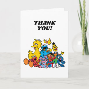 Carte De Remerciements Camarades simples de Sesame Street 1er anniversair