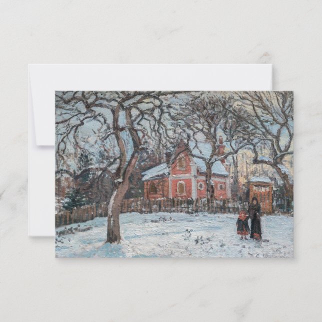 Carte De Remerciements Camille Pissarro - Chataigniers a Louvecienne (Devant)