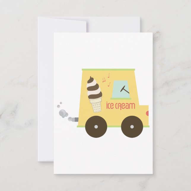 Carte De Remerciements Camion de glace (Devant)