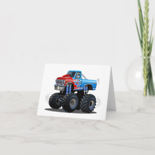 Carte De Remerciements Camion monstre de dessin animé