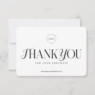 Carte De Remerciements Campagne publicitaire simple et classique de promo