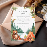 Camping Mountain Baby shower rustique