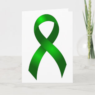 Carte De Remerciements Cancer du rein Cancer du foie Ruban vert