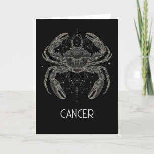 Carte De Remerciements Cancer Zodiac Constellation Blank Folk Card