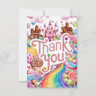 Carte De Remerciements Candies Scoops Candyland