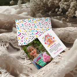 Carte De Remerciements Candyland Joyeuse Célébration Anniversaire Enfants