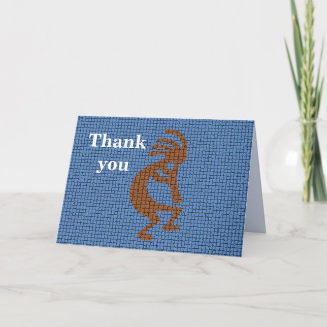 Carte De Remerciements Cannelure de Kokopelli de professeur de musique de (Devant)