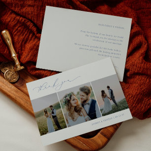 Carte De Remerciements CAPE COD Minimaliste 3 Mariage photo