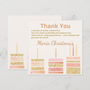 Carte De Remerciements Caprices et Vœux Anniversaire