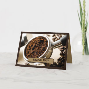 Carte De Remerciements Capture d'Espresso Prêt à brasser pour Cappuccino