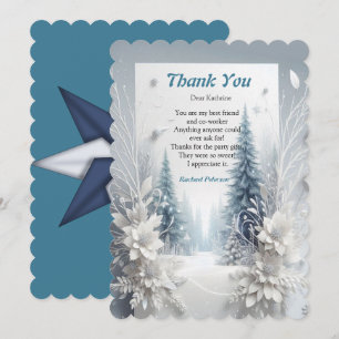 Carte De Remerciements Capturer Art Hiver Scène & Cristaux de neige et de