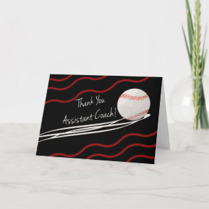 Carte De Remerciements Car de base-ball auxiliaire merci, boule rapide