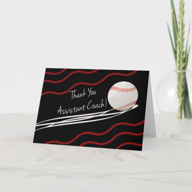 Carte De Remerciements Car de base-ball auxiliaire merci, boule rapide (Devant)