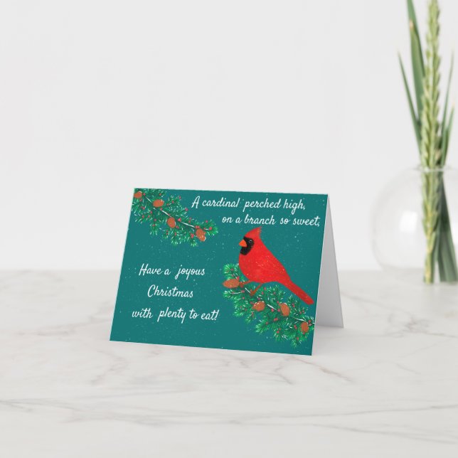 Carte De Remerciements Cardinal Christmas Magic Grey Card (Devant)