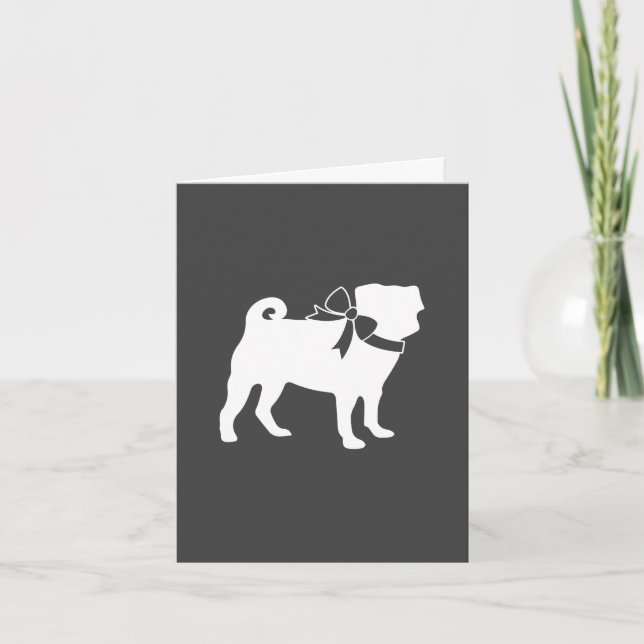 Carte De Remerciements Carlin Chien Baby shower Gris Chiot Chien Neutre G (Devant)