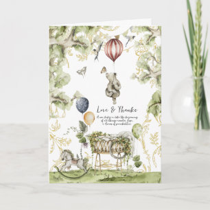 Carte De Remerciements Carnaval du Cirque   Remerciement pour Baby Shower
