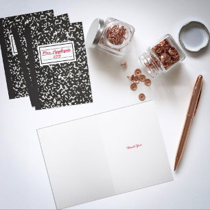 Carte De Remerciements Carnet de composition de l'enseignant