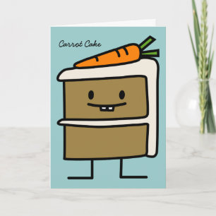 Carte De Remerciements Carrot Cake tranche de dents de lapin glaçage dess