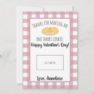 Carte De Remerciements Carte-cadeau de l'enseignant Valentine Smart Cooki