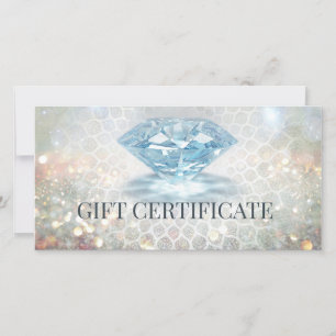 Carte De Remerciements Carte-cadeau Sparkling Diamond Jewelry Designer