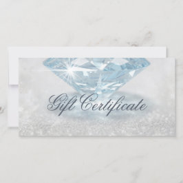 Carte De Remerciements Carte-cadeau Sparkling Diamond Jewelry Designer