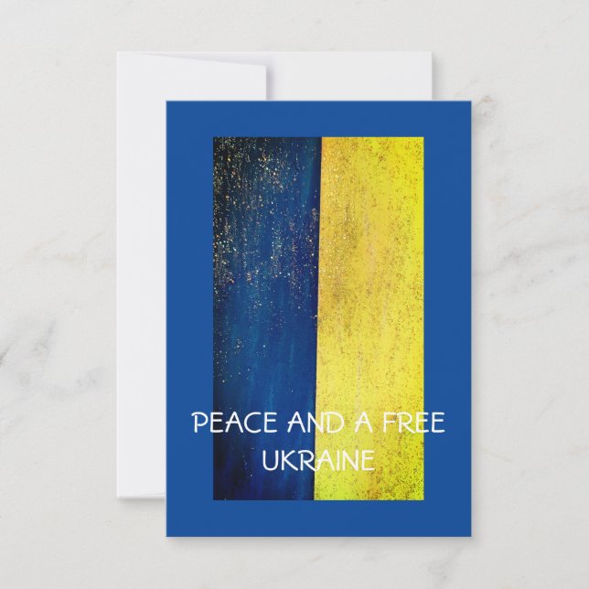 Carte De Remerciements Carte, paix et une Ukraine libre (Devant)