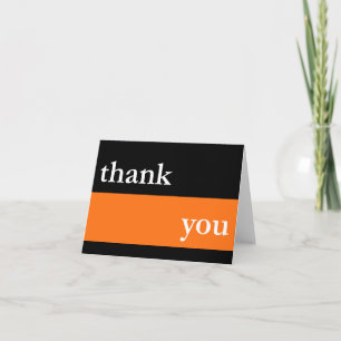 carte de remerciements / Carte pour notes (Orange 