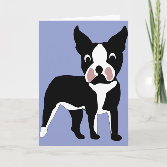 Carte De Remerciements Carton Boston Terrier Card (Devant)