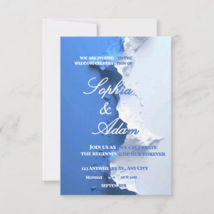 Carte De Remerciements Carton d'invitation de mariage artistique à textur