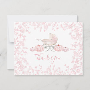Carte De Remerciements Carton d'invitation pour Baby Shower automnal à dé
