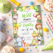 Carton d'invitation pour une fête d'enfants sur le
