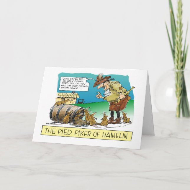 Carte De Remerciements Cartoon heureux Boss's Day Pied Piper (Devant)