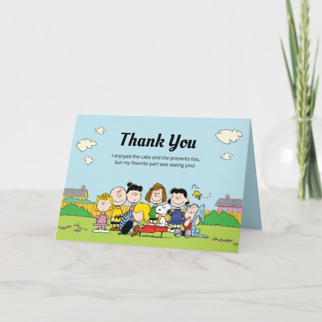 Carte De Remerciements Casse-noisette | Charlie Brown et sa bande pour an (Devant)