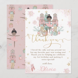 Carte De Remerciements Casse-Noisette Winter Onederland 1er Anniversaire