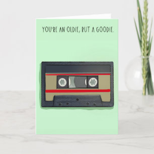 Carte De Remerciements cassette de Funny retro birthday card