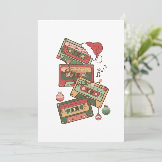 Carte De Remerciements cassettes de musique de Noël (Debout devant)
