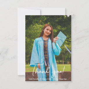 Carte De Remerciements Catégorie de diplôme personnalisé de la photo d'un