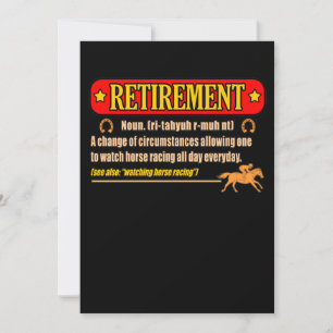 Carte De Remerciements Cavalier de course de chevaux à la retraite Cheval