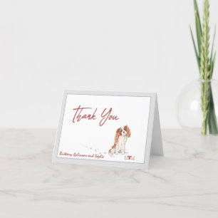 Carte De Remerciements Cavalier King Charles Pet Dog Personnaliser l'os  