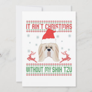 Carte De Remerciements Ce n'est pas Noël sans mes Amoureux de les chiens 