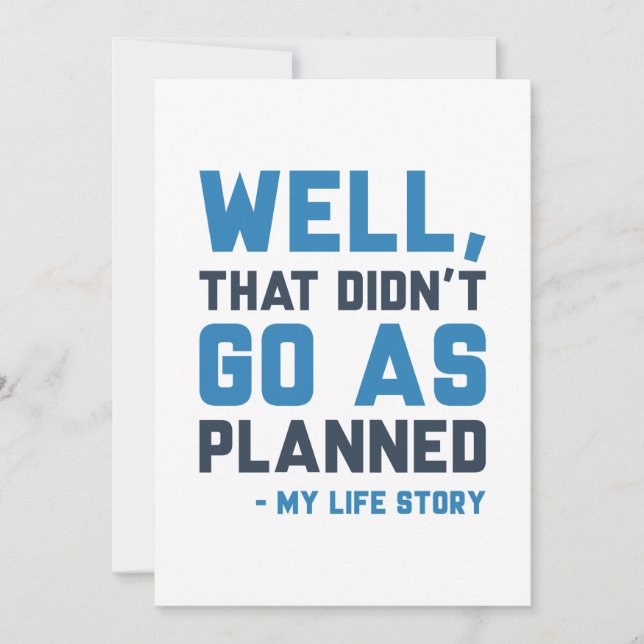 Carte De Remerciements Cela n’a pas fonctionné comme prévu (Devant)