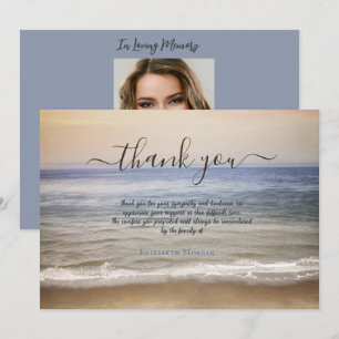 Carte De Remerciements Célébration de la vie en photo sur la plage océane
