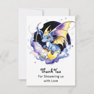 Carte De Remerciements Célébrez avec des dragons : Baby shower