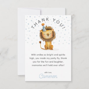 Carte De Remerciements Célébrez avec une ruée ! Anniversaire du lion du g